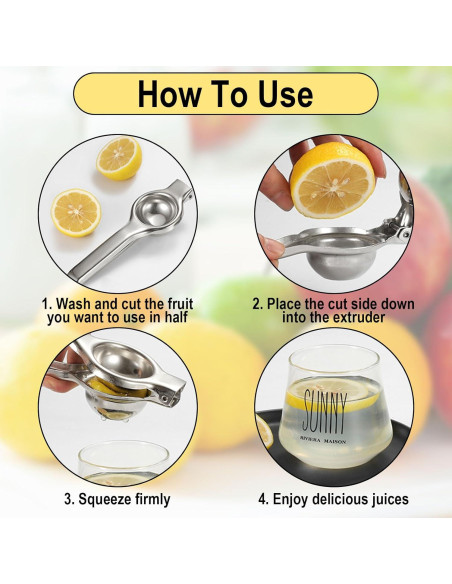 Exprimidor de Limón Manual GEDEUBAN CK065 Acero Inoxidable