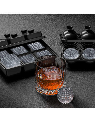 Bandeja de Hielo Grande Bangp Cuadrada Grabada para Whisky