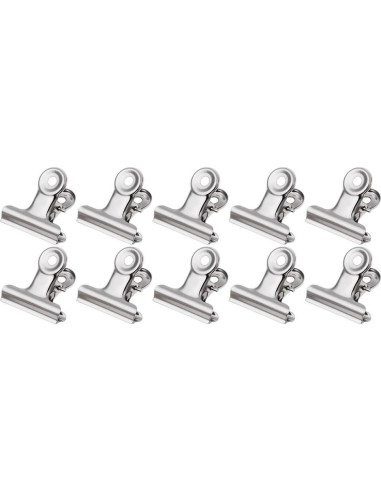 Clip de Metal Bulldog Grip ZHIZHOU 10 Piezas 3.1cm Acero Inoxidable