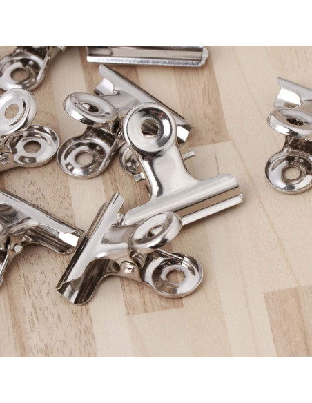 Clip de Metal Bulldog Grip ZHIZHOU 10 Piezas 3.1cm Acero Inoxidable