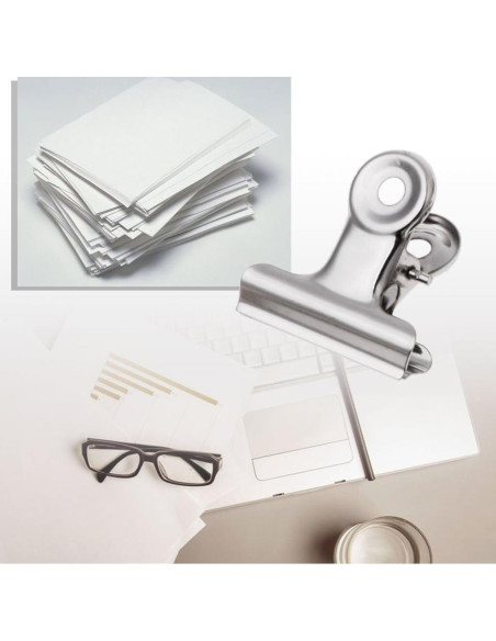 Clip de Metal Bulldog Grip ZHIZHOU 10 Piezas 3.1cm Acero Inoxidable