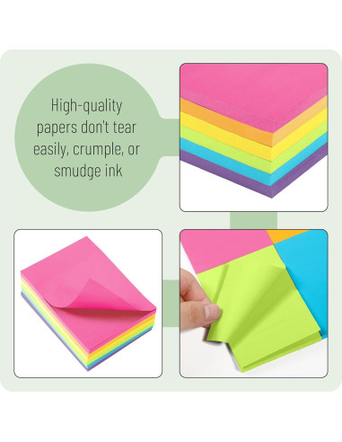 Notas Adhesivas Mr. Pen, 7.6cm x 10.2cm, 6 Blocs, 360 Hojas