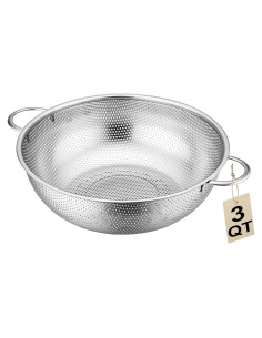 Colador de Acero Inoxidable JIDSPWLS 22.4 cm 3QT para Cocina