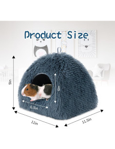 Cama para Cobayas YUEPET Gris Oscuro 27.94x29.21x22.86 cm 2