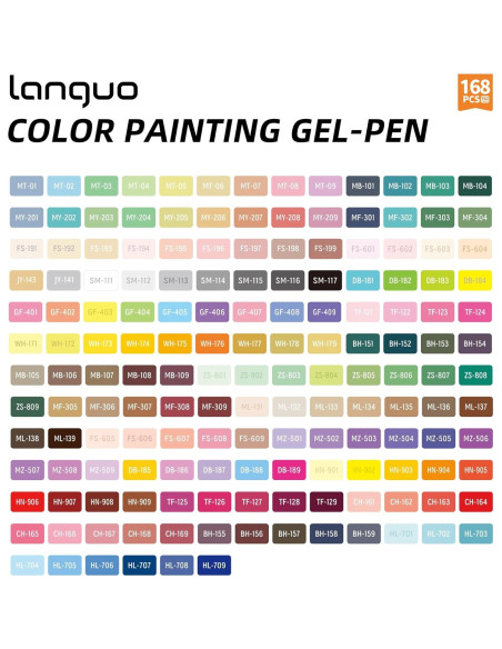 Set de Bolígrafos de Gel Yolaka 162 Colores Punta Fina 0.6mm