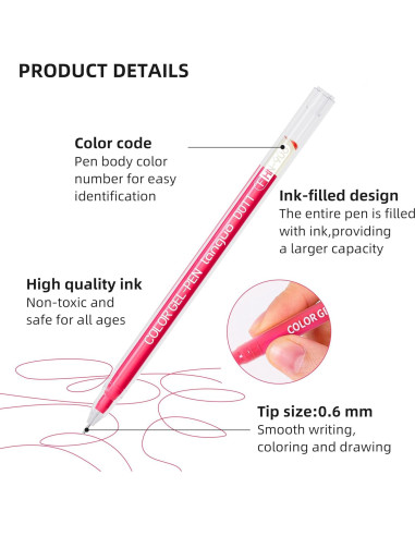 Set de Bolígrafos de Gel Yolaka 162 Colores Punta Fina 0.6mm