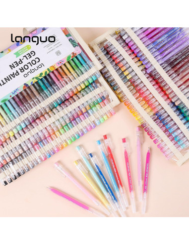 Set de Bolígrafos de Gel Yolaka 162 Colores Punta Fina 0.6mm