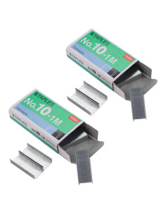 Grapadoras Mini Metal Dwuww 2Pcs con 1000 Grapas No.10