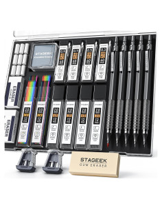 Juego de Lápices Mecánicos STAGEEK 21 Piezas Metal 0.3-2.0mm