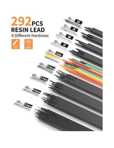 Juego de Lápices Mecánicos STAGEEK 21 Piezas Metal 0.3-2.0mm