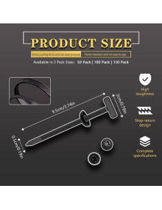 Paquete de 50 Clips de Hebilla de Nylon WoTravelPaL para Autos 2
