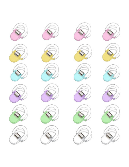 Clips de Plástico Coloridos Potanro 24 Pcs - Suministros de Oficina