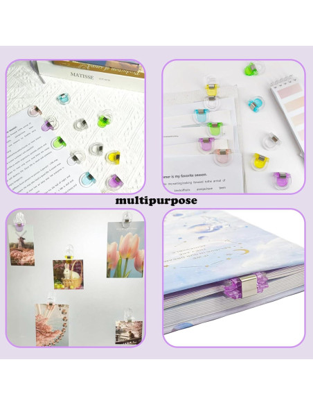 Clips de Plástico Coloridos Potanro 24 Pcs - Suministros de Oficina