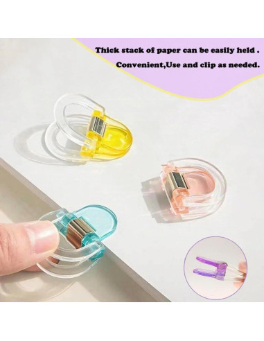 Clips de Plástico Coloridos Potanro 24 Pcs - Suministros de Oficina