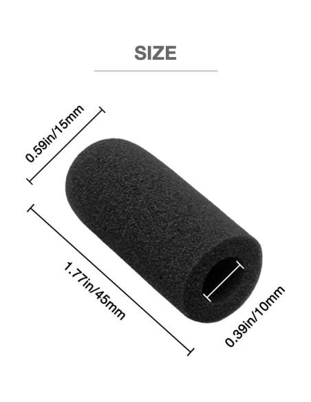 Cubiertas de micrófono Voarmaks para auriculares David Clark - Kit de 4