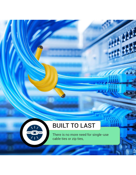 Ataduras de Goma Andalus Twist Amarillo 17" Reutilizables 4 Pzas