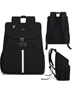 Mochila de Viaje para Perros BAGLHER Negra, 33x18x41 cm 2