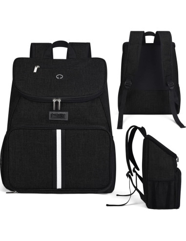 Mochila de Viaje para Perros BAGLHER Negra, 33x18x41 cm