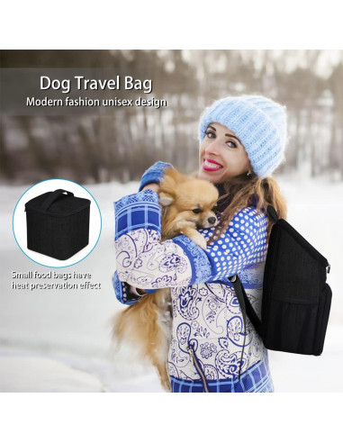 Mochila de Viaje para Perros BAGLHER Negra, 33x18x41 cm