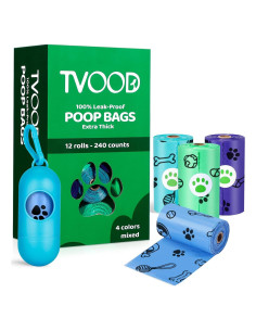 Bolsas para Excremento de Perro TVOOD 240 Unidades A Prueba de Fugas