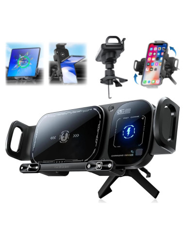 Soporte de Coche FunApricity con Carga Inalámbrica 15W