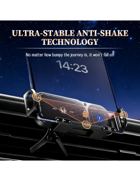 Soporte de Coche FunApricity con Carga Inalámbrica 15W