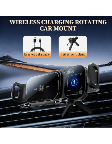 Soporte de Coche FunApricity con Carga Inalámbrica 15W