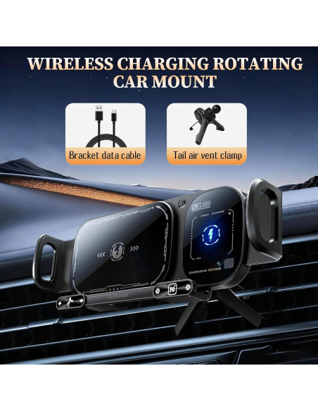 Soporte de Coche FunApricity con Carga Inalámbrica 15W