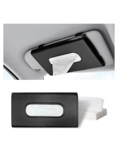 Soporte de Tejidos para Auto ASUBHA - Cuero Negro 23x13 cm