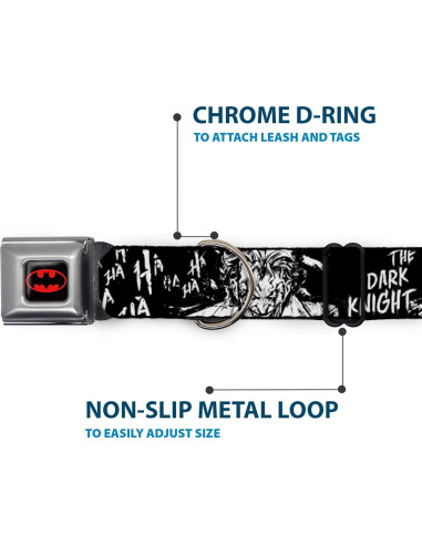 Collar para Perro DC Comics Batman y Joker 28-42 cm