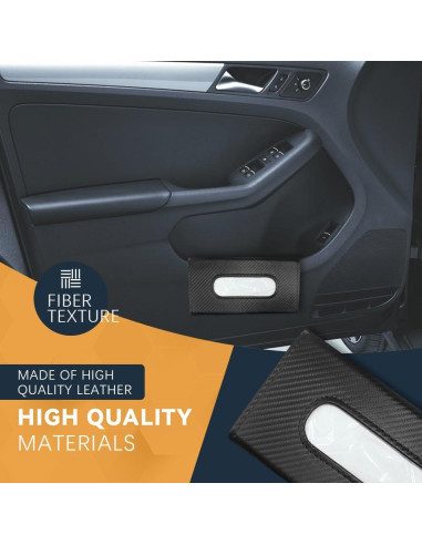 Soporte de Tejidos para Auto ASUBHA - Cuero Negro 23x13 cm