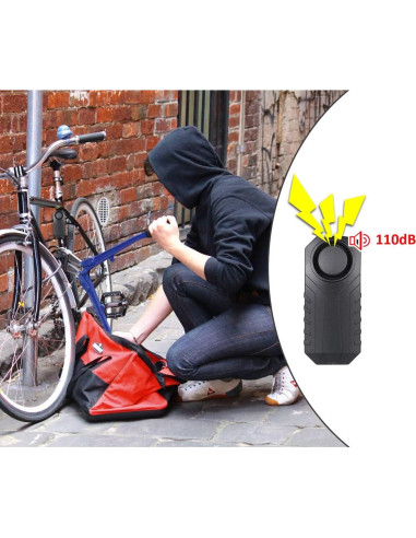 Alarma Antirrobo Lancoon 113dB para Bicicleta y Motocicleta