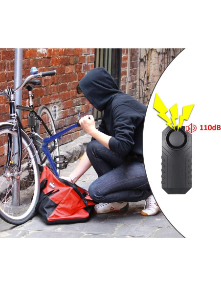 Alarma Antirrobo Lancoon 113dB para Bicicleta y Motocicleta