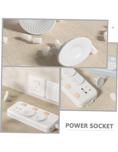 Cubiertas de Enchufe de Seguridad NUOBESTY 20 Piezas Blancas