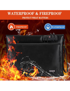 Bolsa de Documentos a Prueba de Fuego BARDOLPH Grande Negra 2