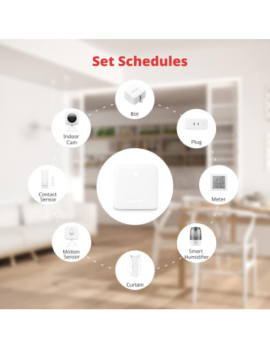 Cortinas Inteligentes Automáticas SwitchBot Hub Mini 8kg