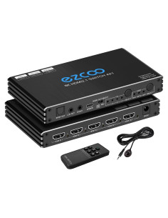 Conmutador HDMI 2.1 8K 4x1 EZCOOTECH con Control Remoto