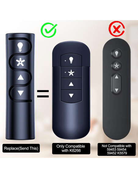 Control Remoto Reemplazo Hunter Casablanca K6266 4 Velocidades