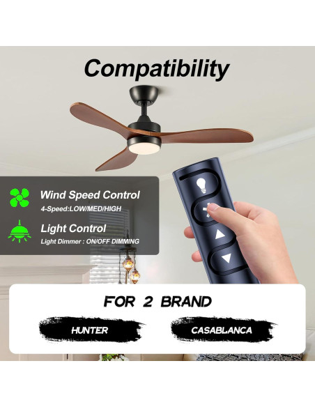 Control Remoto Reemplazo Hunter Casablanca K6266 4 Velocidades