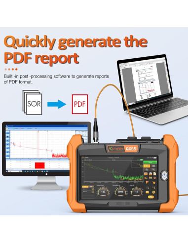 Probador de Fibra Óptica KomShine QX65-S1 1310/1550nm 32/30dB