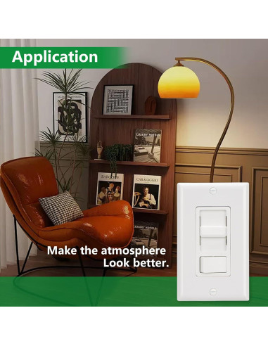 Interruptor Regulador Wengart BAK-008, 150W LED y 600W Incandescentes