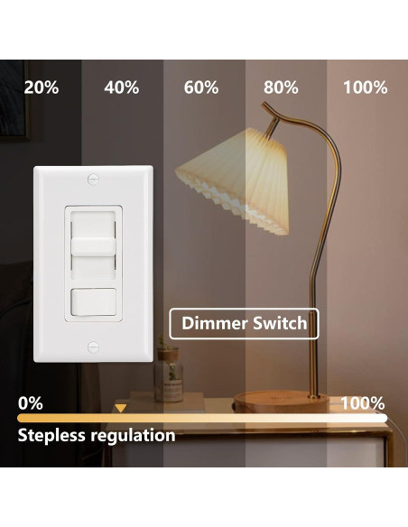 Interruptor Regulador Wengart BAK-008, 150W LED y 600W Incandescentes