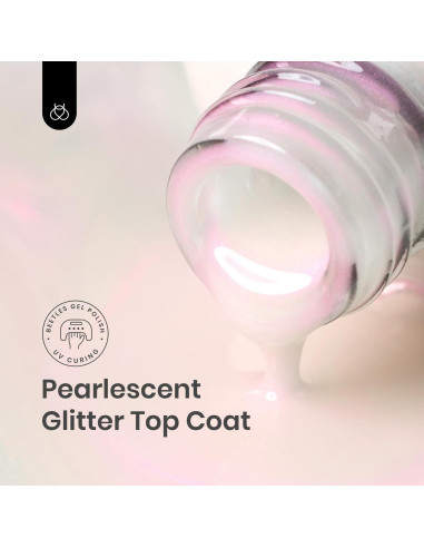 Esmalte de Uñas en Gel Beetles 2 en 1 Glitter Perlescente