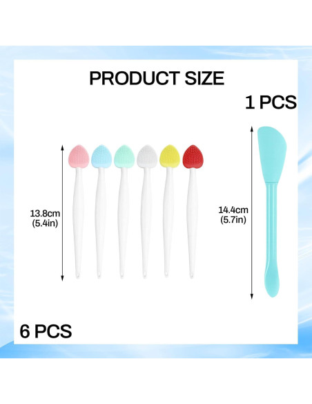 Juego de Cepillos Exfoliadores de Labios Nouiseuns 6PCS Silicona