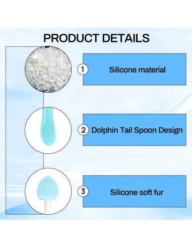 Juego de Cepillos Exfoliadores de Labios Nouiseuns 6PCS Silicona