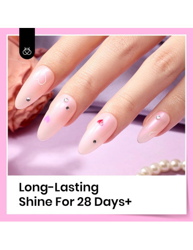 Esmalte de Uñas en Gel Beetles 2 en 1 Glitter Perlescente