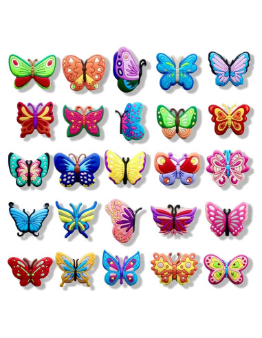 25 Encantos de Zapatos Mariposa y Flores YSLZSYS - Decoración Verano