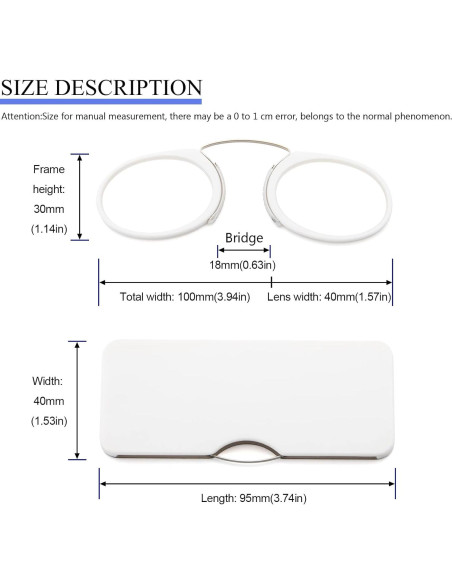 Gafas de lectura unisex YJ 2 Dioptrías marco metal