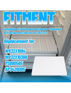 Cubierta de Bandeja Crisper HECASA para Refrigeradores GE 65x52cm 2