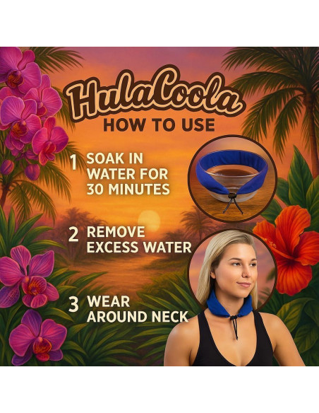 Pañuelo Refrigerante Neckie HulaCoola Azul | Reutilizable y Ajustable